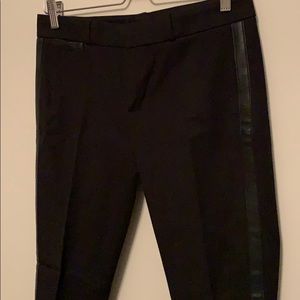 Banana Republic black Sloan pant with leather